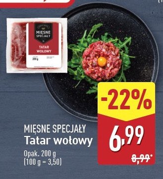 Tatar wołowy Mięsne specjały zawsze świeże (aldi) promocja w Aldi