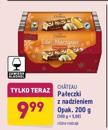 Czekoladki marcepanowe z nadzieniem pomara艅czowym Chateau Chateau (aldi) promocja