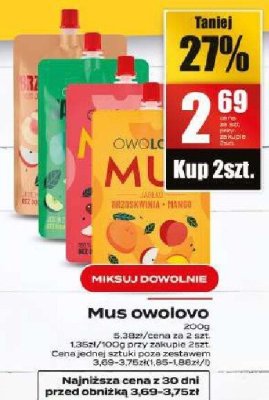 Mus owolovo różne smaki promocja w Supeco