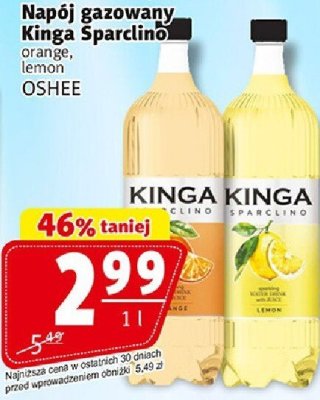 Napój gazowany Napój gazowany Kinga Sparclino orange, lemon OSHEE promocja w Prim Market
