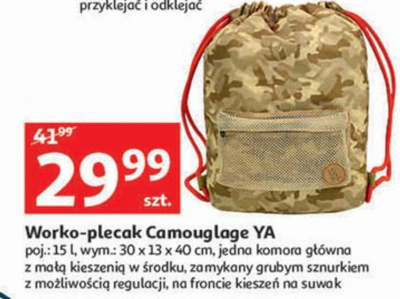 Worko-plecak camouglage ya Auchan promocja