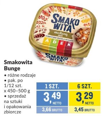 Smakowita Bunge różne rodzaje promocja w Makro