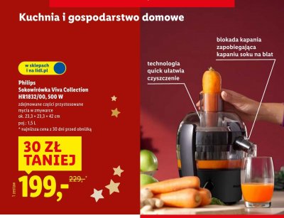Sokowirówka Viva Collection HR1832/00, 500 w promocja w Lidl