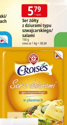 Ser żółty z dziurami typu szwajcarskiego/salami promocja w Leclerc