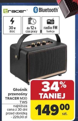 Głośnik przenośny M30 TWS promocja w Carrefour