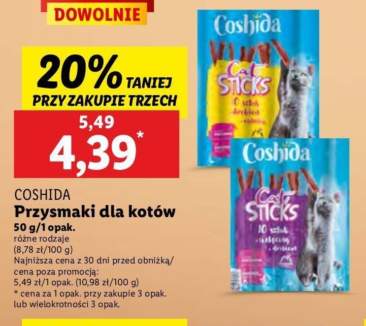 Przysmak dla kota cielęcina Coshida promocja