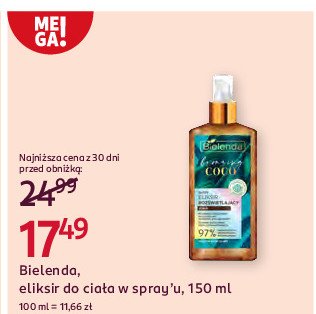 Eliksir do ciała rozświetlający Bielenda bronzing coco promocja w Rossmann