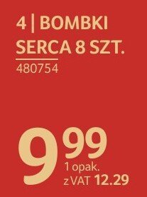 Bombki serca 8 szt. promocja w Selgros