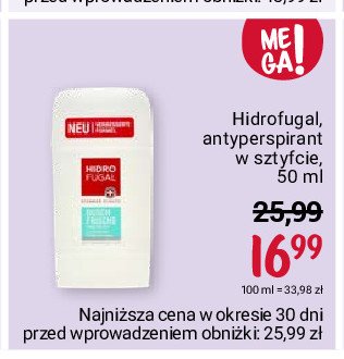 Antyperspirant w sztyfcie Hidrofugal promocja
