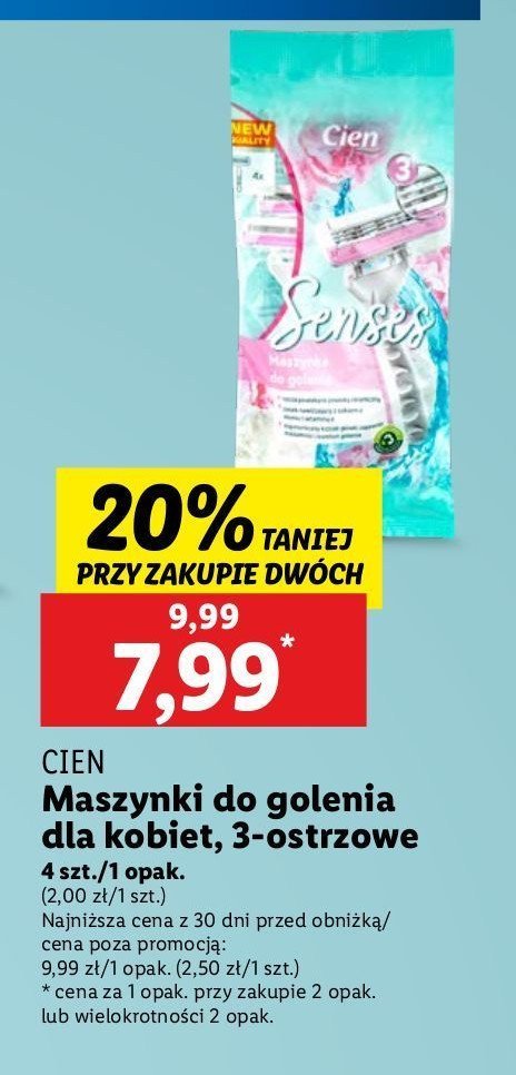 Maszynki Cien senses promocja