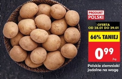 Ziemniaki polskie jadalne na wagę promocja w Biedronka