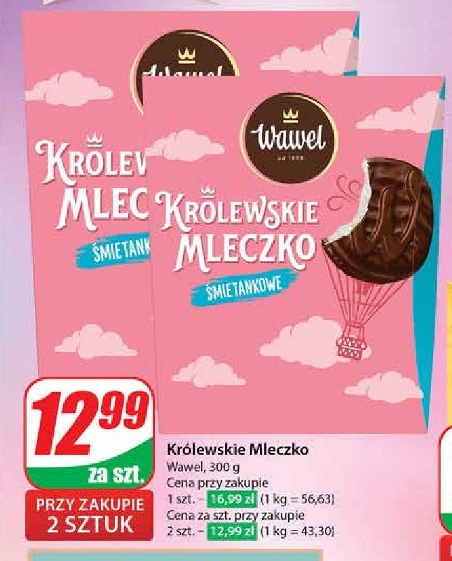 Królweskie mleczko śmietankowe Wawel królewskie mleczko promocja