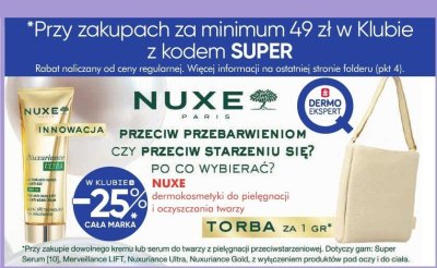 Dermokosmetyki NUXE do pielęgnacji i oczyszczania twarzy promocja w Super-Pharm