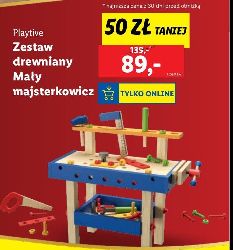 Zestaw drewniany mały majsterkowicz Playtive promocja