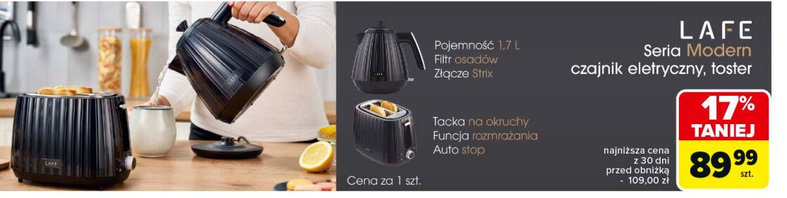 Toster modern Lafe promocja w Carrefour