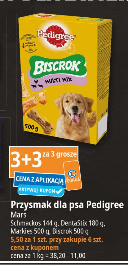 Przysmak dla psa multi Pedigree schmackos promocja w Leclerc