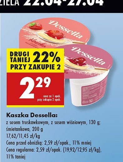 Kaszka z sosem truskawkowym Dessella promocja