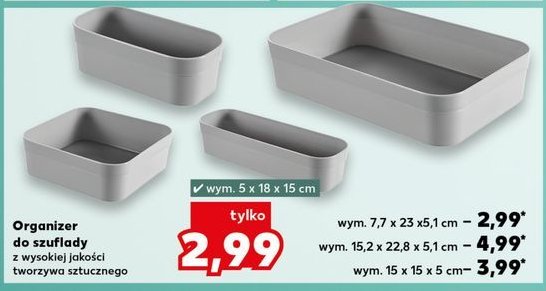 Organizer do szuflady 15.2 x 22.8 x 5.1 cm promocja w Kaufland