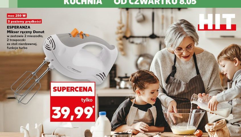 Mikser ręczny donut Esperanza promocja w Kaufland