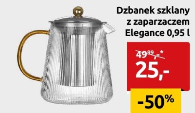 Dzbanek szklany z zaparzaczem Elegance 0,95 l promocja w Black Red White