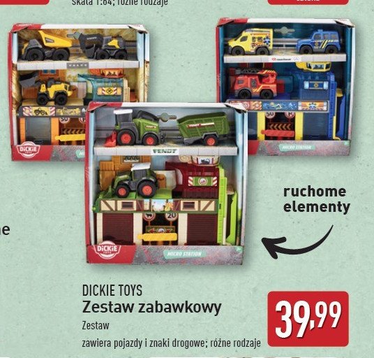 Zestaw pojazdów Dickie toys promocja w Aldi