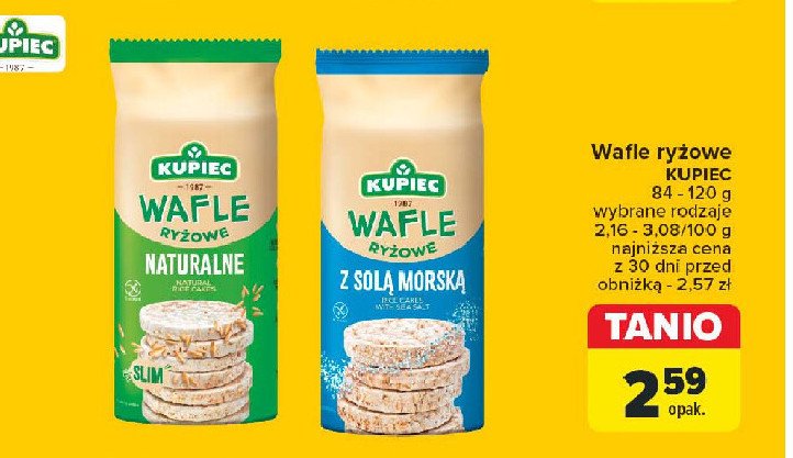 Wafle ryżowe naturalne Kupiec promocja