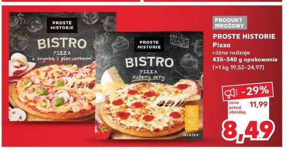 Pizza cztery sery Iglotex proste historie bistro promocja w Kaufland