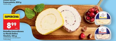 Roladka twarożkowa Le Roulé Delice Gaulois, 125 g: z żurawiną, z ananasem promocja w Biedronka