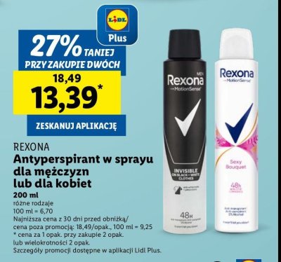 Dezodorant invisible black & white Rexona men invisible promocja