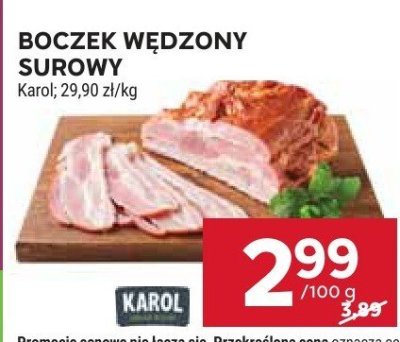 Boczek wędzony surowy promocja w Stokrotka