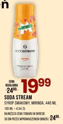 Syrop Soda Stream Mirinda 440ml promocja w Drogerie Natura