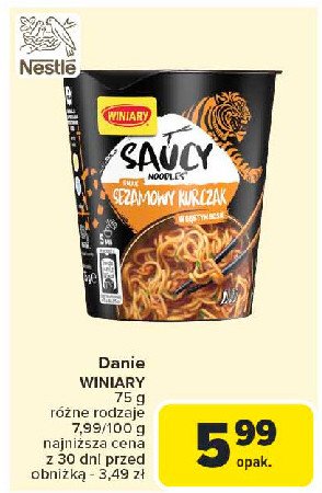 Nudle smak sezamowy kurczak Winiary street food promocja