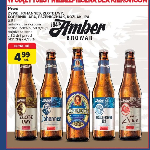 Piwo Amber bezalkoholowe ipa promocja