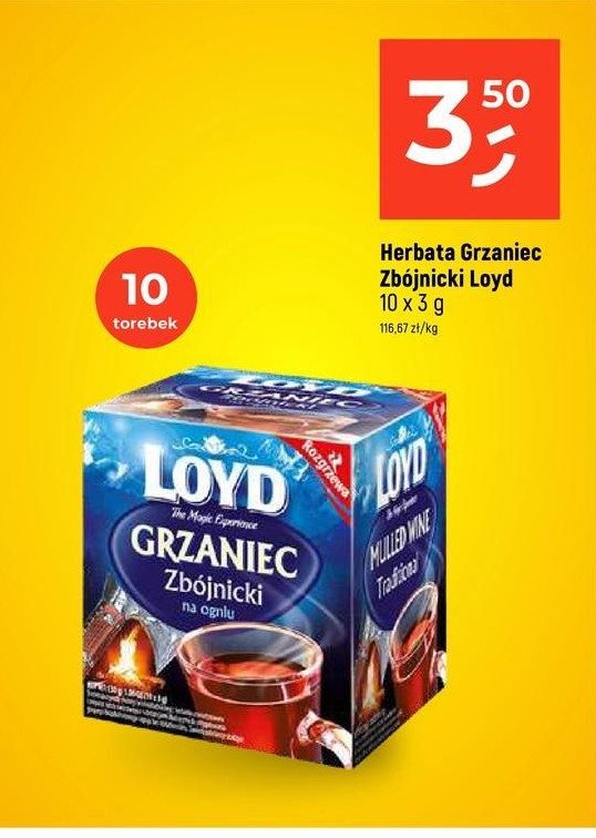 Grzaniec zbójnicki na ogniu Loyd tea grzaniec promocja