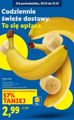 Banany luzem promocja w Lidl