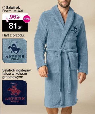 Szlafrok męski Aspern Polo promocja w Woolworth