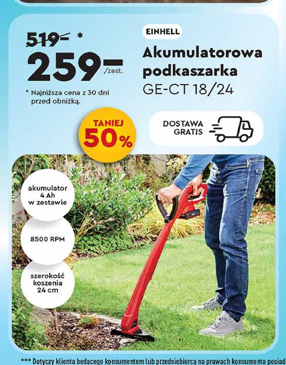 Podkaszarka ge-ct 18/24 Einhell promocja