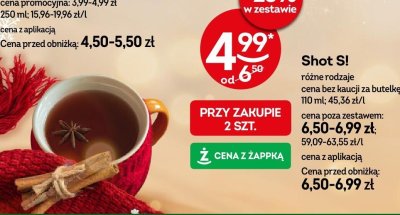 Shot S! różne rodzaje promocja w Żabka