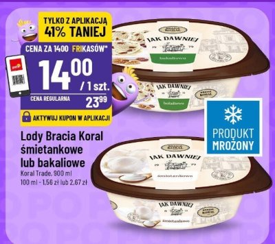 Lody Bracia Koral bakaliowe promocja w POLOmarket