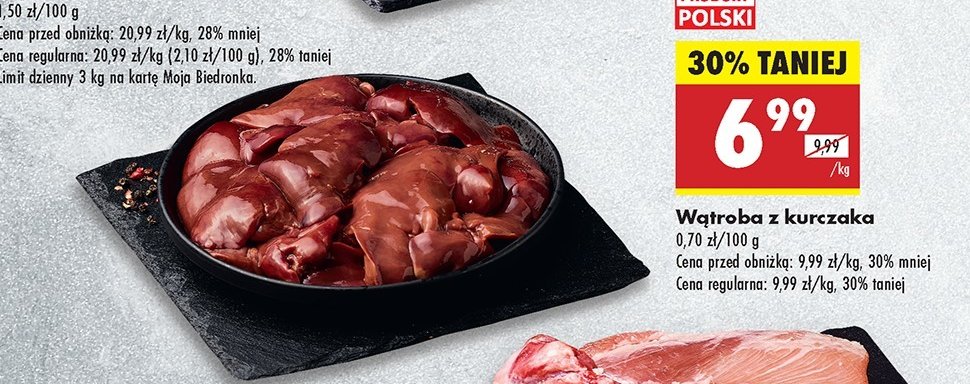 Wątróbka z kurczaka promocja w Biedronka