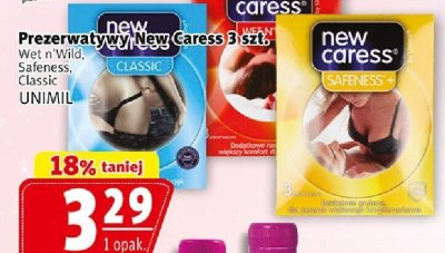 Prezerwatywy New Caress 3 szt. UNIMIL promocja w Prim Market