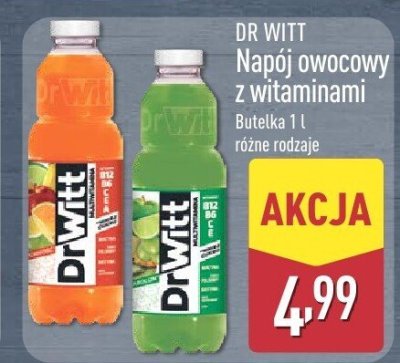 Napój owocowy z witaminami butelka 1 l, różne rodzaje promocja w Aldi