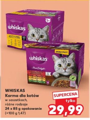 Karma dla kota smaki rybne i tradycyjne w galaretce Whiskas promocja