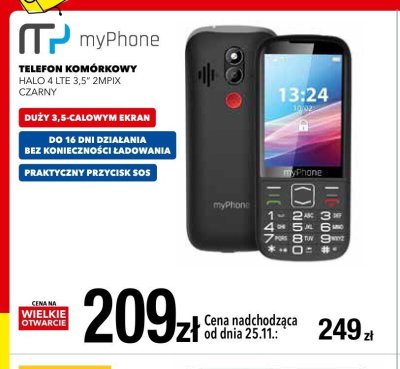 Telefon komórkowy myPhone HALO 4 LTE 3.5" 2MPIX CZARNY promocja w RTV EURO AGD