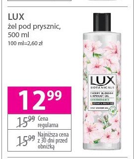 Żel pod prysznic cherry blossom & apricot oil Lux botanicals promocja