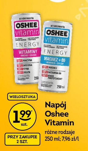 Napój witaminy + minerały + żeń szeń Oshee promocja