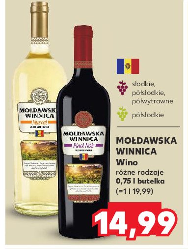 Wino MOŁDAWSKA WINNICA SWEET promocja