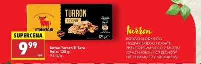 Baton turron z sezamem El toro rojo promocja