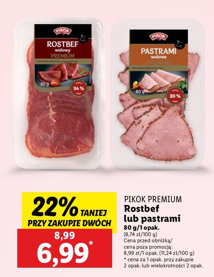 Rostbef wołowy Pikok premium promocja