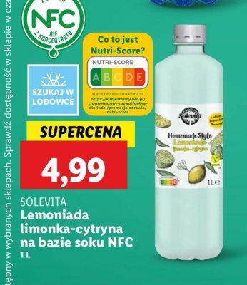 Lemoniada limonka-cytryna Solevita promocja
